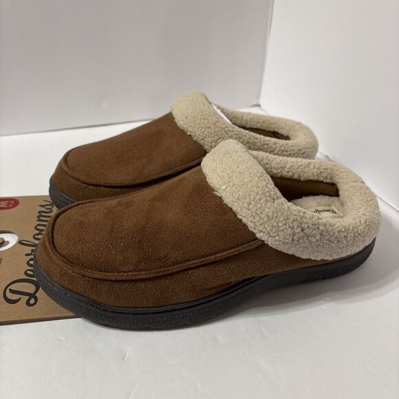 New Men’s Dearfoams Brown Slippers Slip Ons.  size 9-10.NWTS - Picture 8 of 9